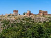 Ausblick vom Zustiegsweg zur Burgruine Hammerhus